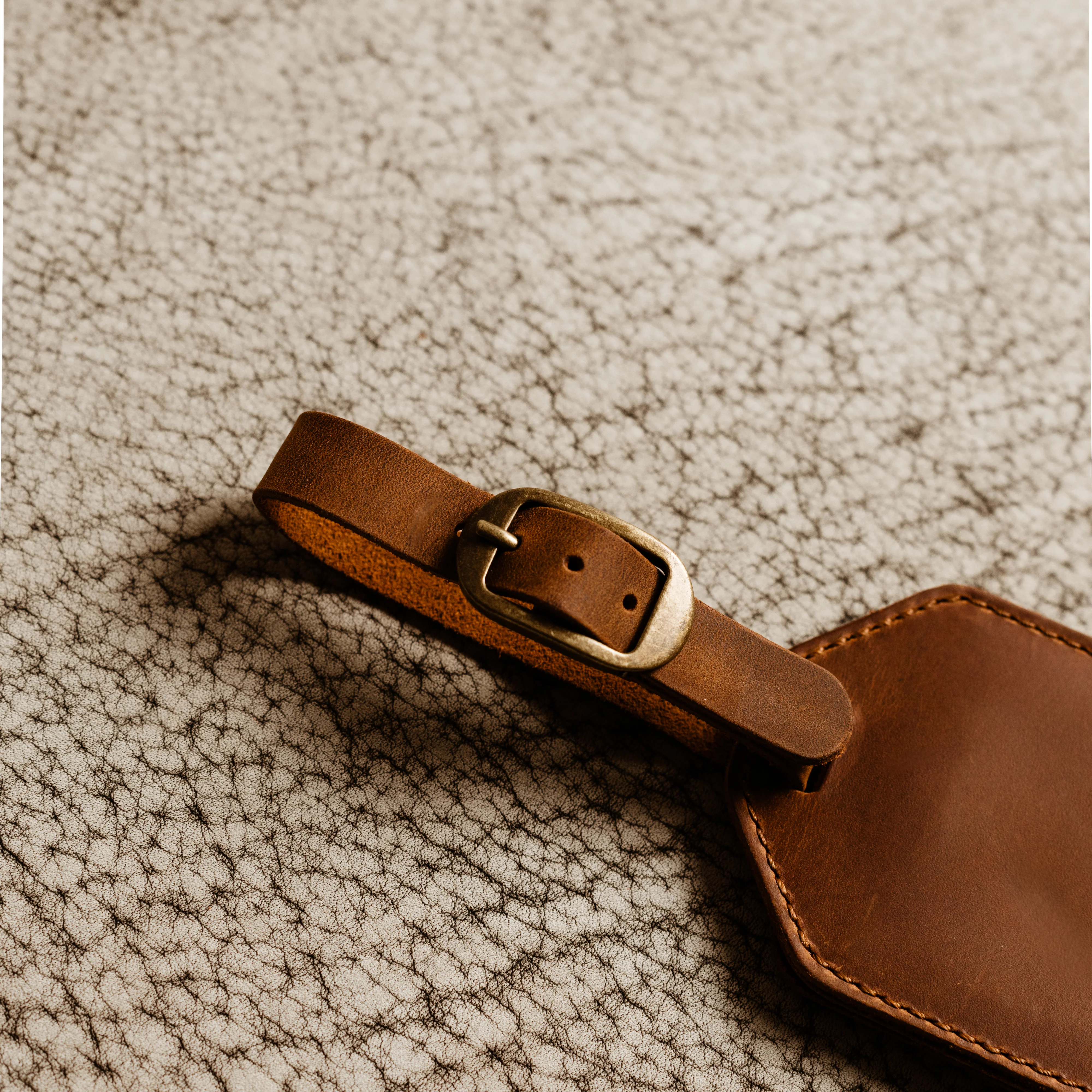 Bond Leather Luggage Tag | Mahogany Brown - Image 3