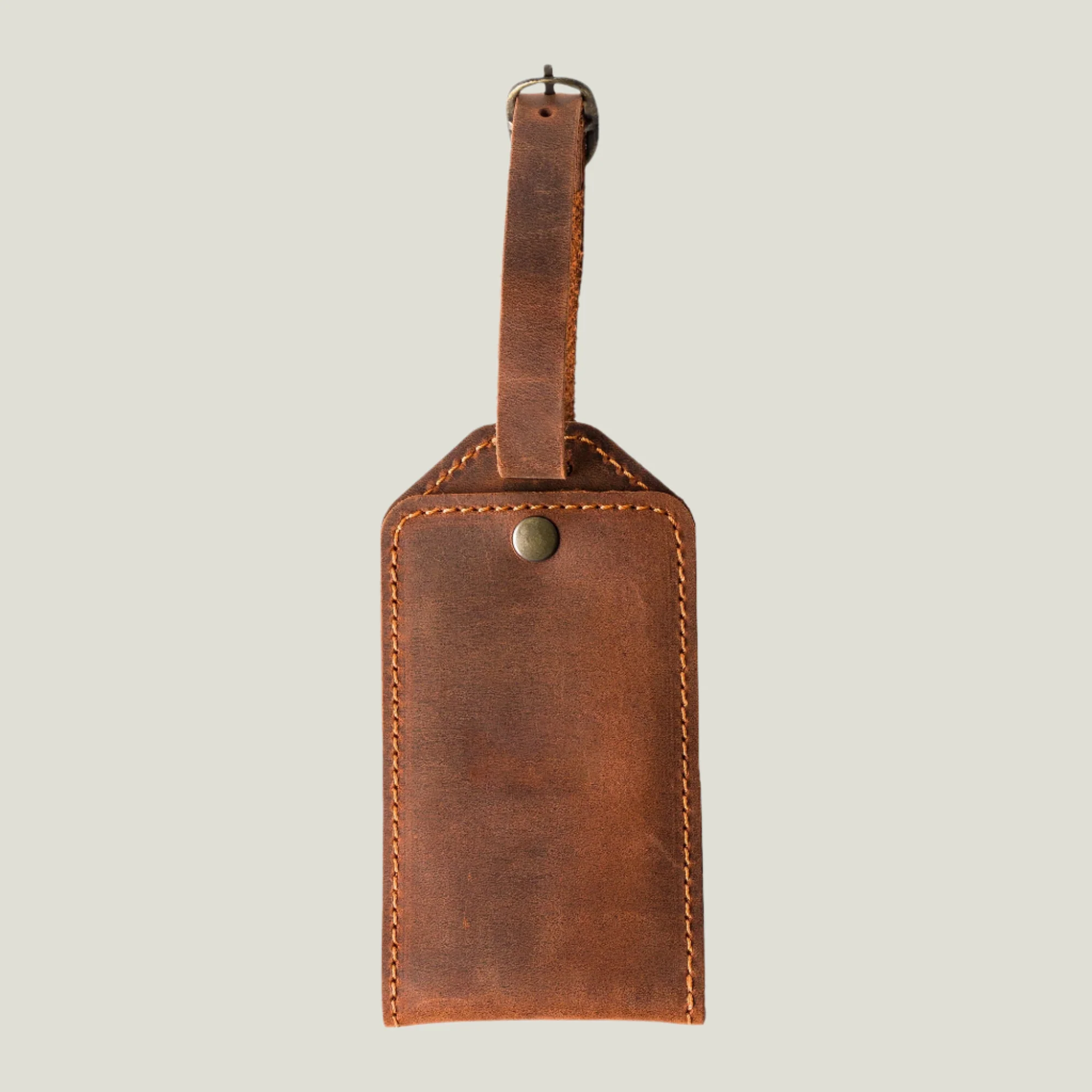Bond Leather Luggage Tag | Mahogany Brown - Image 6