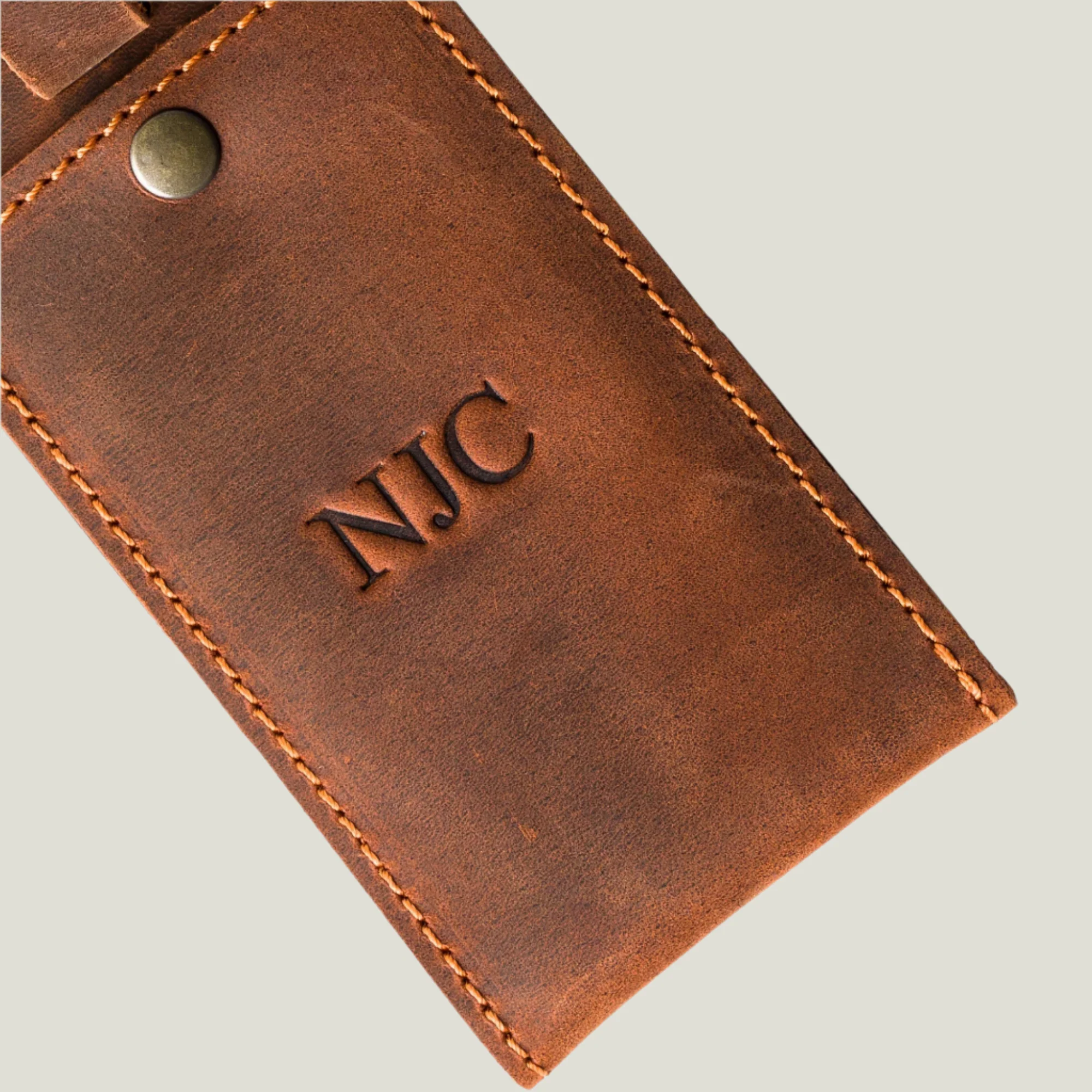 Bond Leather Luggage Tag | Mahogany Brown - Image 7