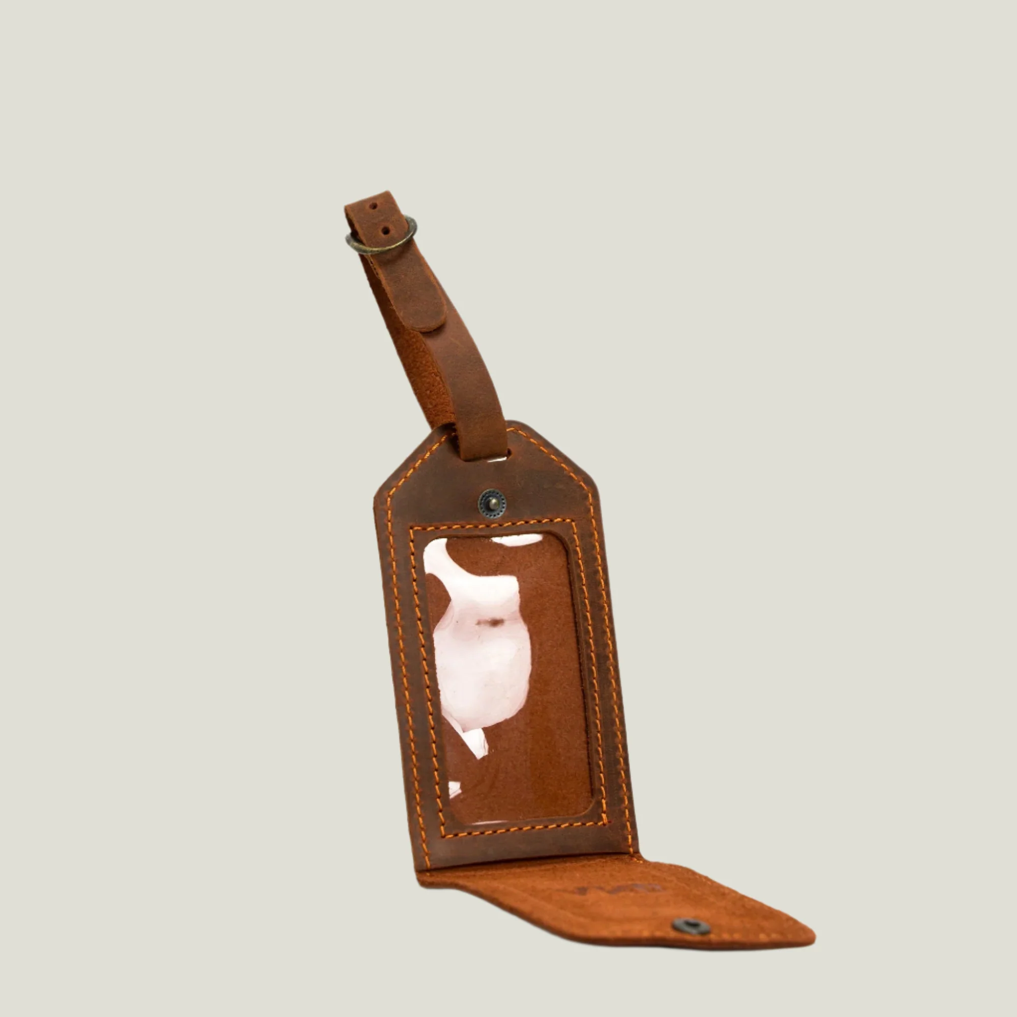 Bond Leather Luggage Tag | Mahogany Brown - Image 8