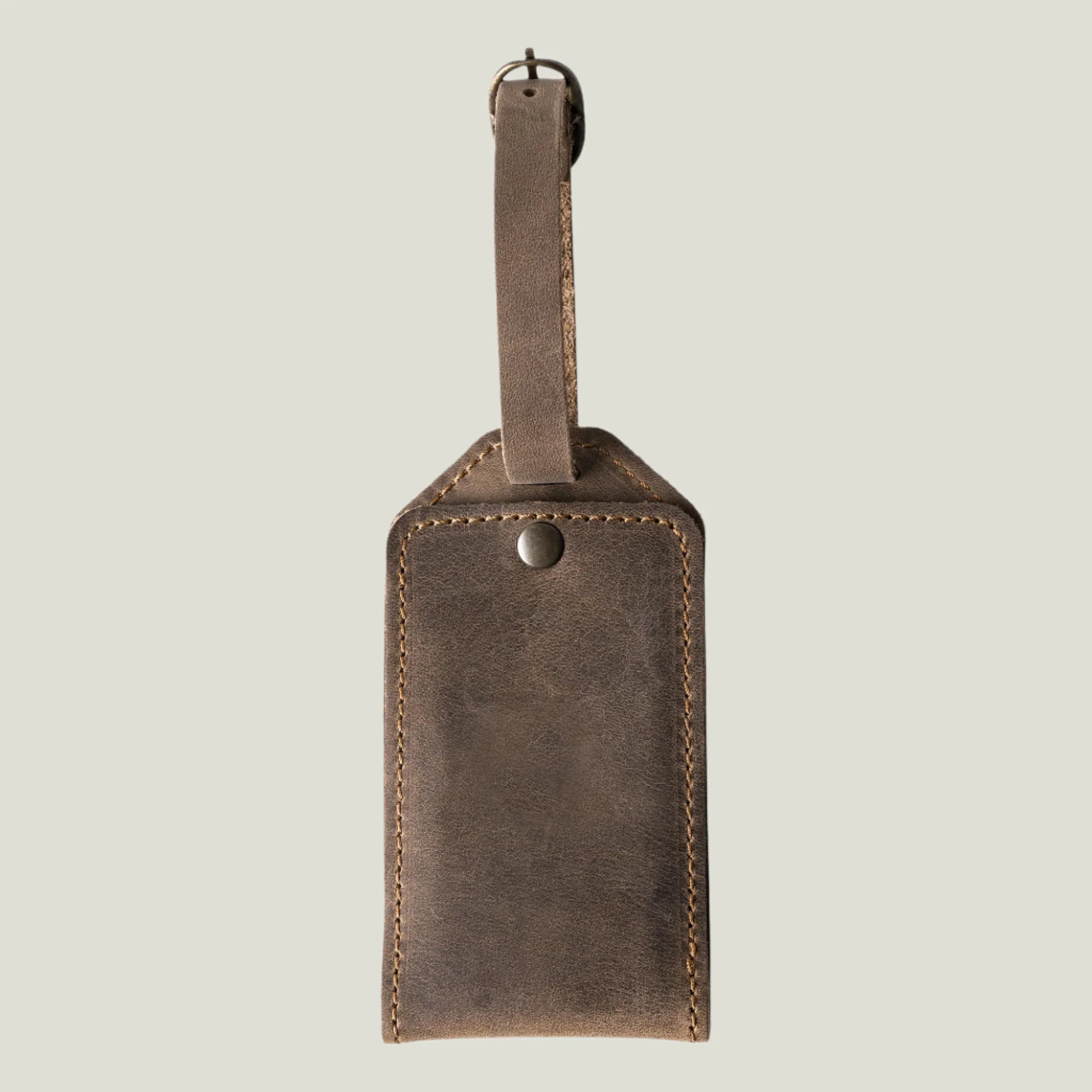 Bond Leather Luggage Tag | Sand Brown - Image 4