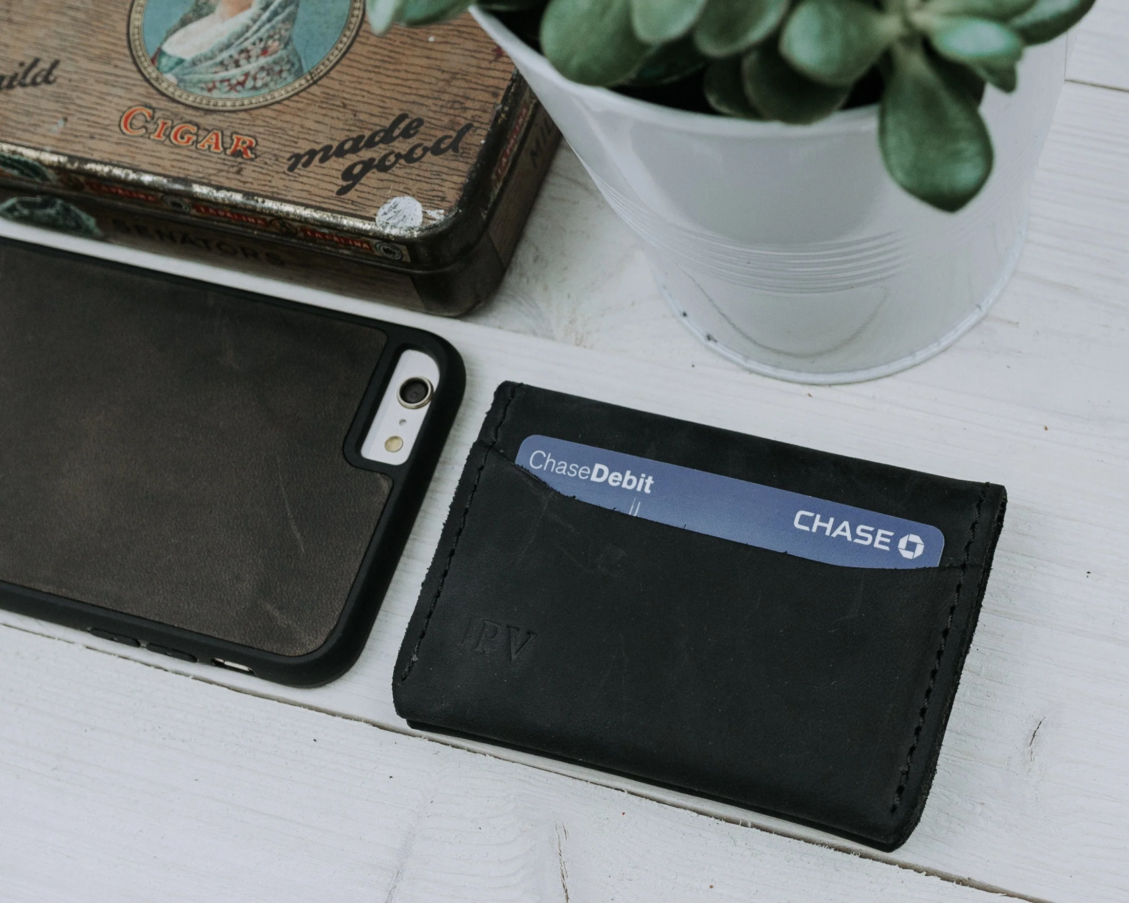 Champaign Leather Wallet | Charcoal Black - Image 7