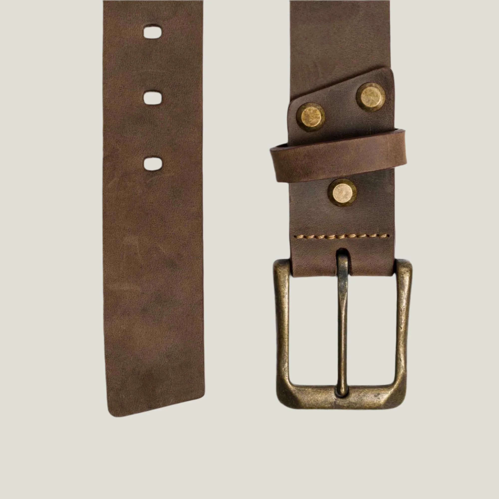 Dolton Men's Leather Belt | Chestnut - Image 2