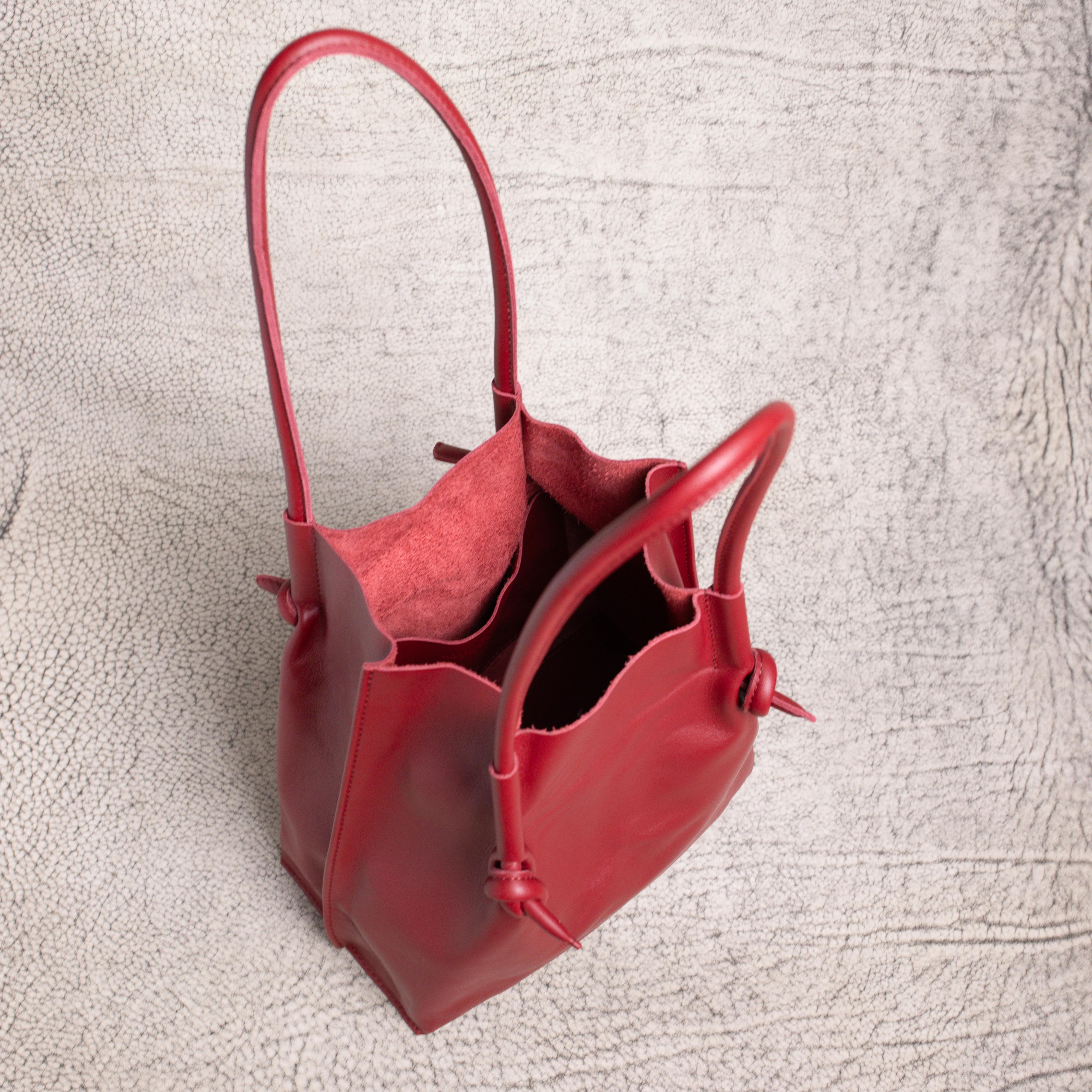 Flora Everyday Leather Tote | Smooth Calf Burgundy - Image 3
