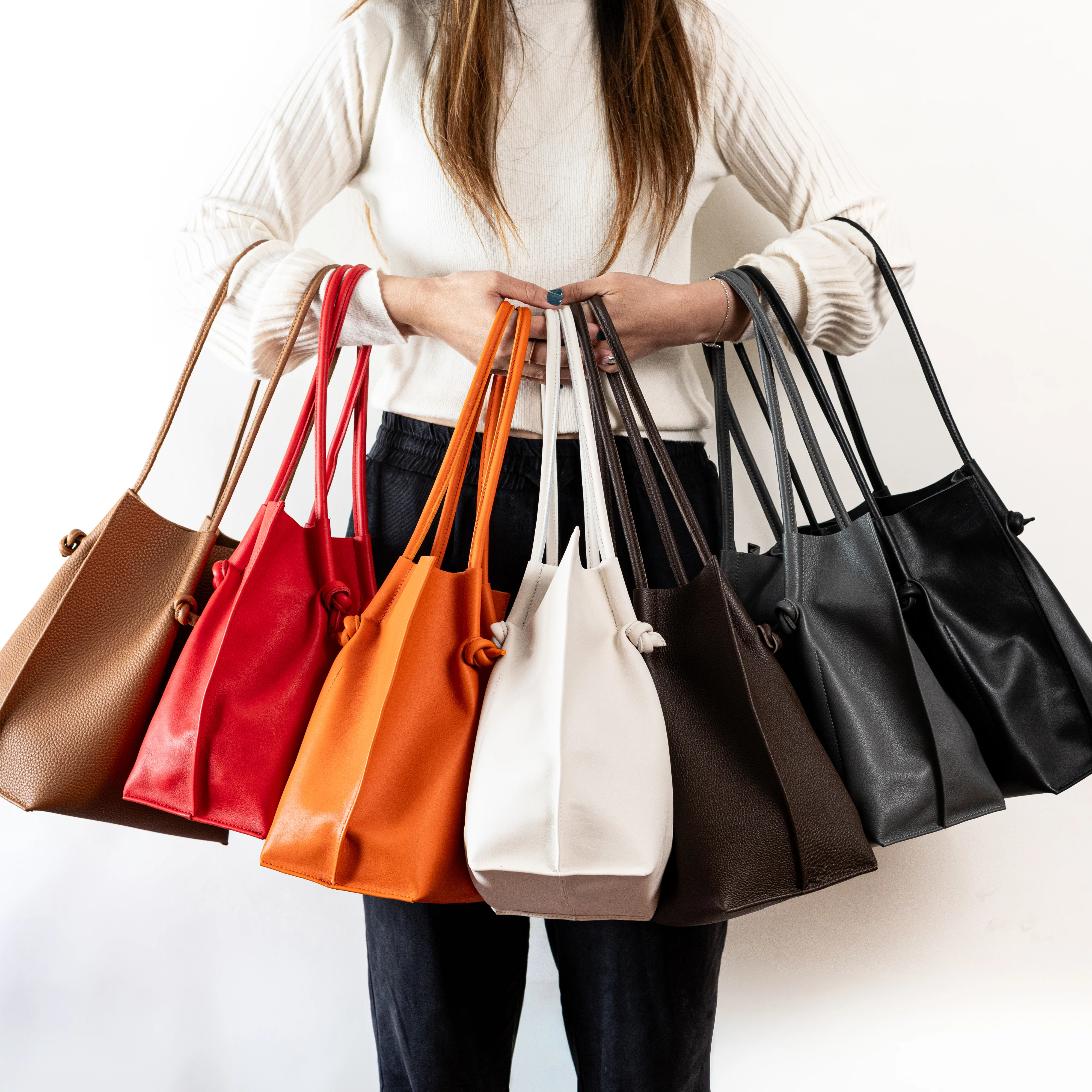 Flora Everyday Leather Tote | Smooth Calf Cream - Image 6