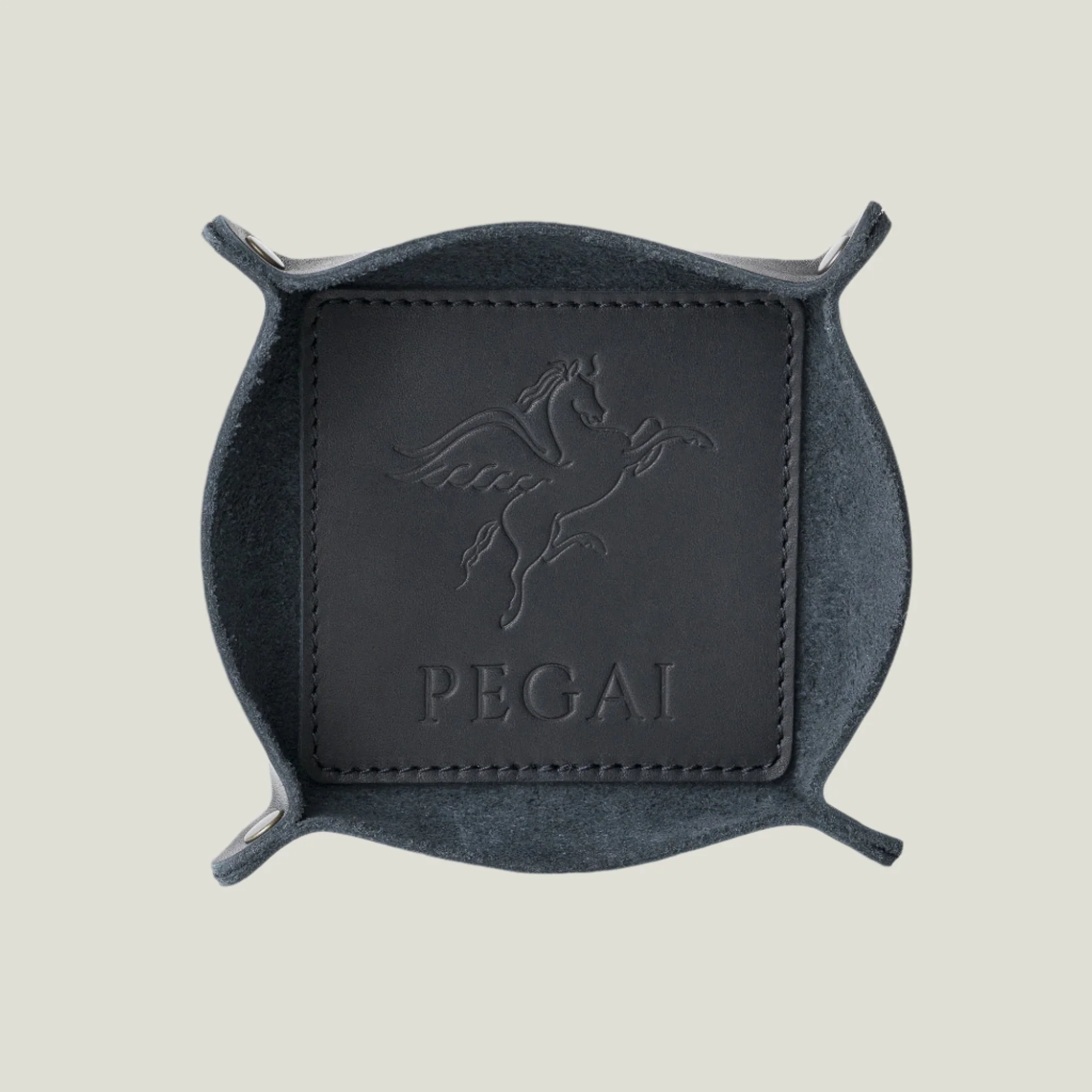 Lane Leather Catchall Tray | Maui Charcoal