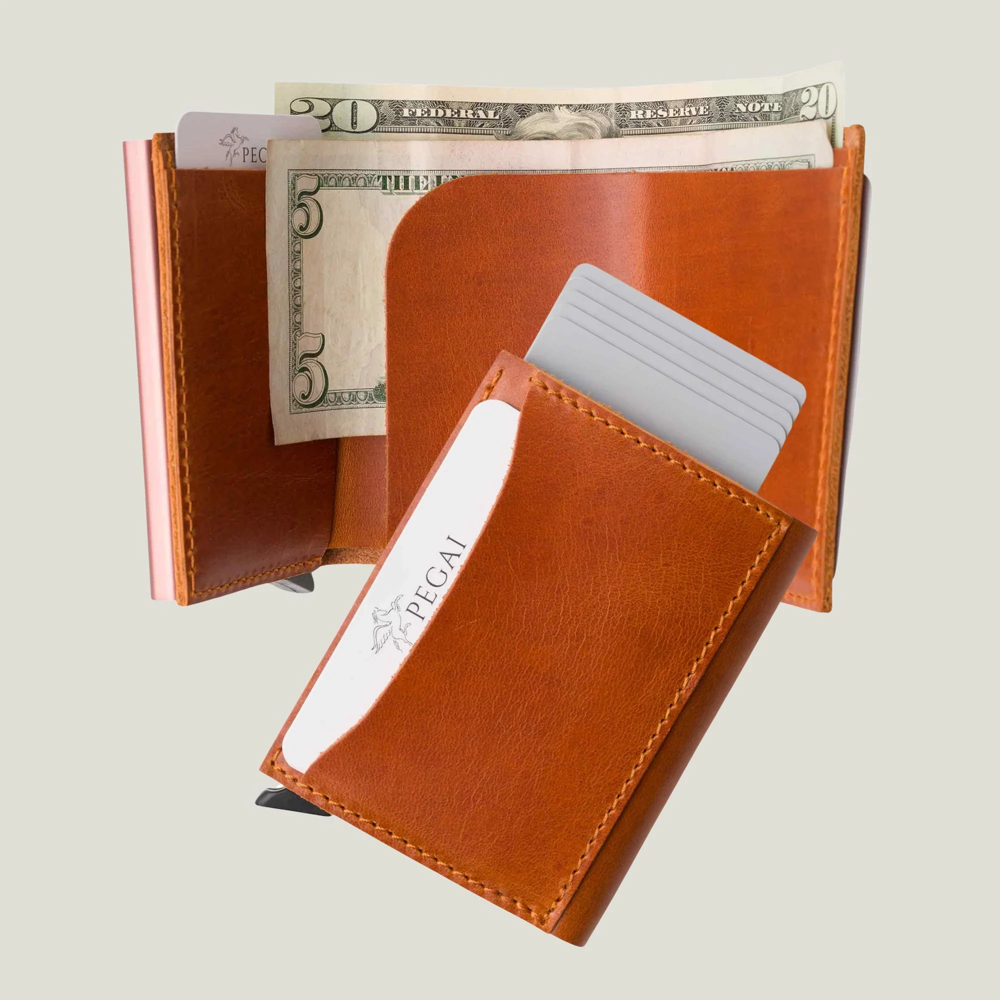 Mack Leather Trifold Wallet | Whiskey