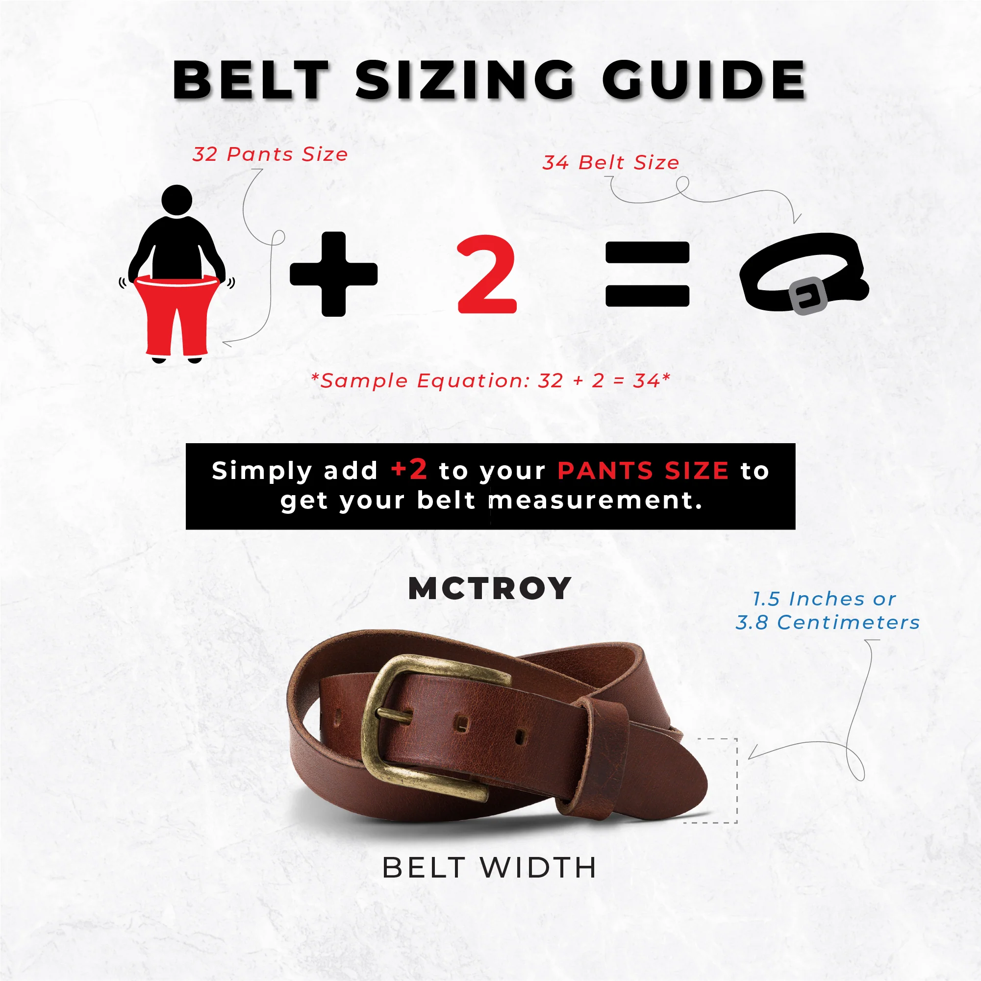 McTroy Men's Leather Belt | Black - Image 6