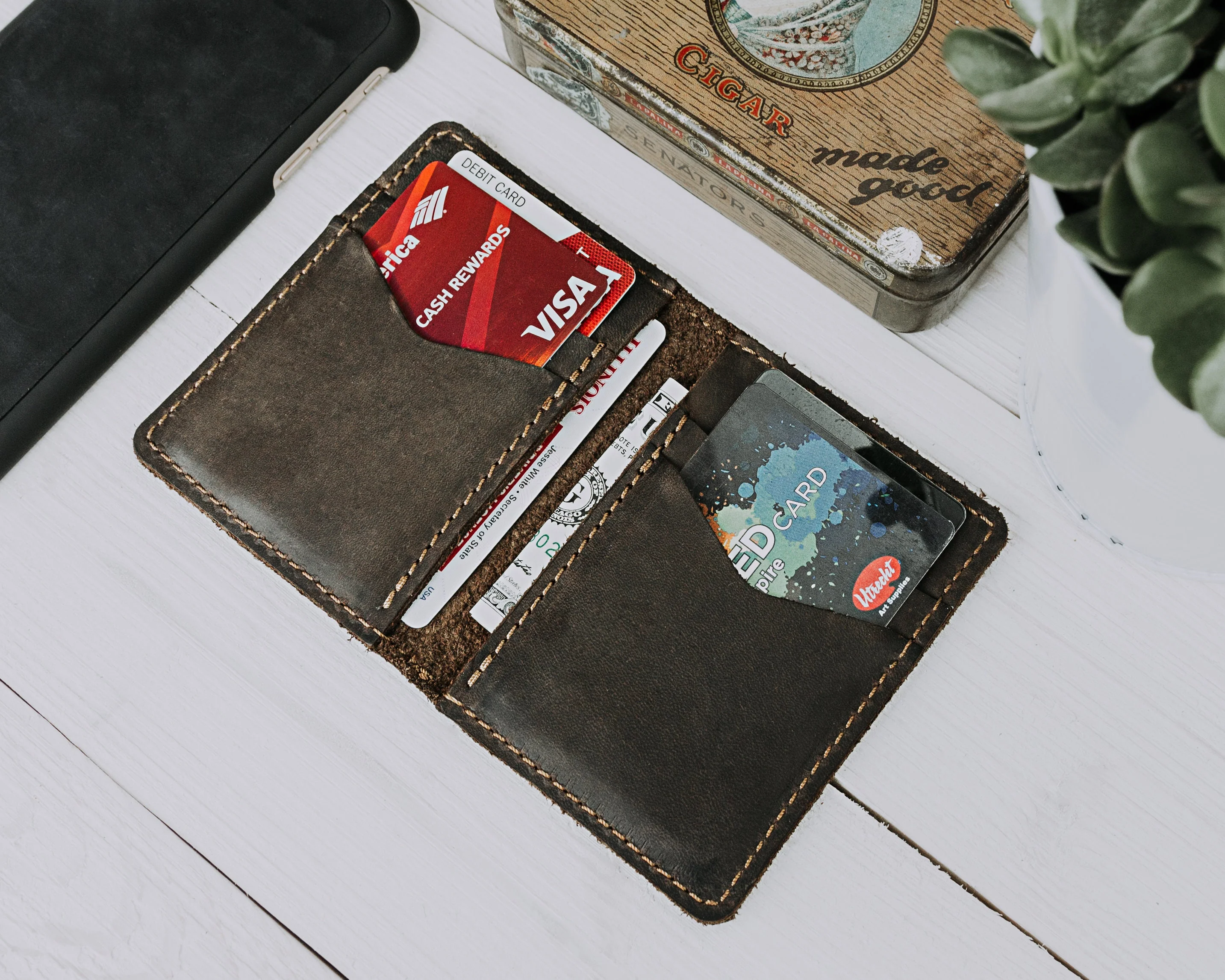 Woodford Leather Bifold Wallet | Chestnut Brown - Image 2